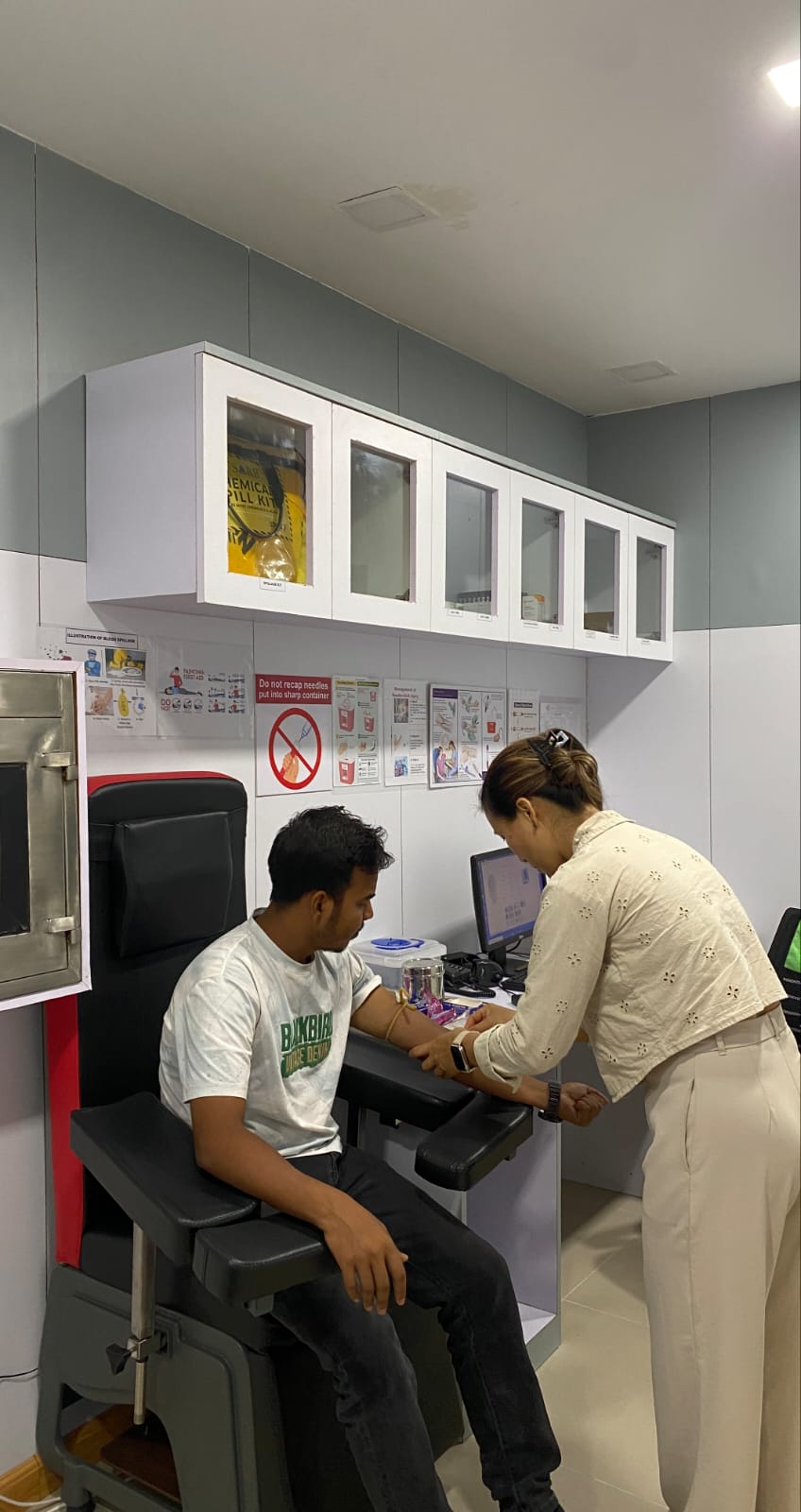 Sample collection at Pooja Medical